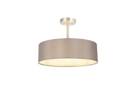 DK0756  Baymont 45cm Semi Flush 5 Light Satin Nickel, Grey